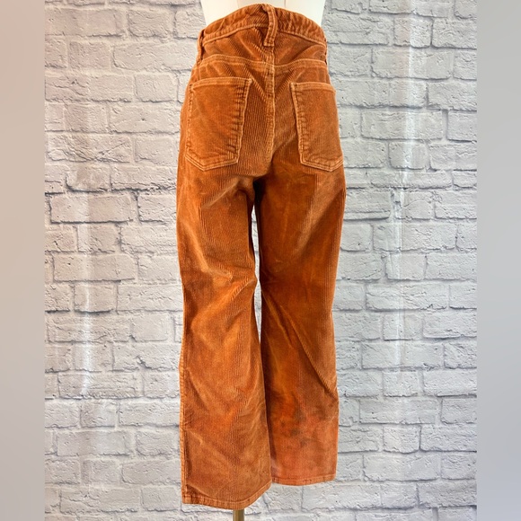 Universal Thread Bleached Corduroy Jeans Pants Rustic Orange Bootcut Wide Leg - Picture 7 of 16